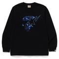 A BATHING APE COLOR CAMO APE FACE STA L/S TEE