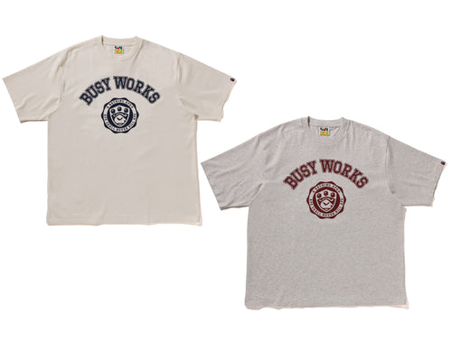 A BATHING APE BUSY WORKS COLLEGE RELAXED FIT TEE