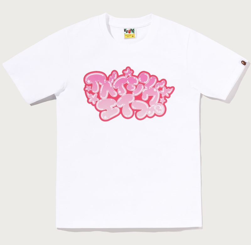 A BATHING APE Ladies' BUBBLE KATAKANA TEE