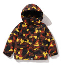 A BATHING APE BAPE KIDS 1ST CAMO SNOWBOARD DOWN JACKET