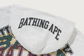 A BATHING APE HEAVY WASHED MULTI LOGO RELAXED FIT PULLOVER HOODIE