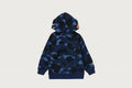 A BATHING APE BAPE KIDS COLOR CAMO MILO SHARK ZIP HOODIE