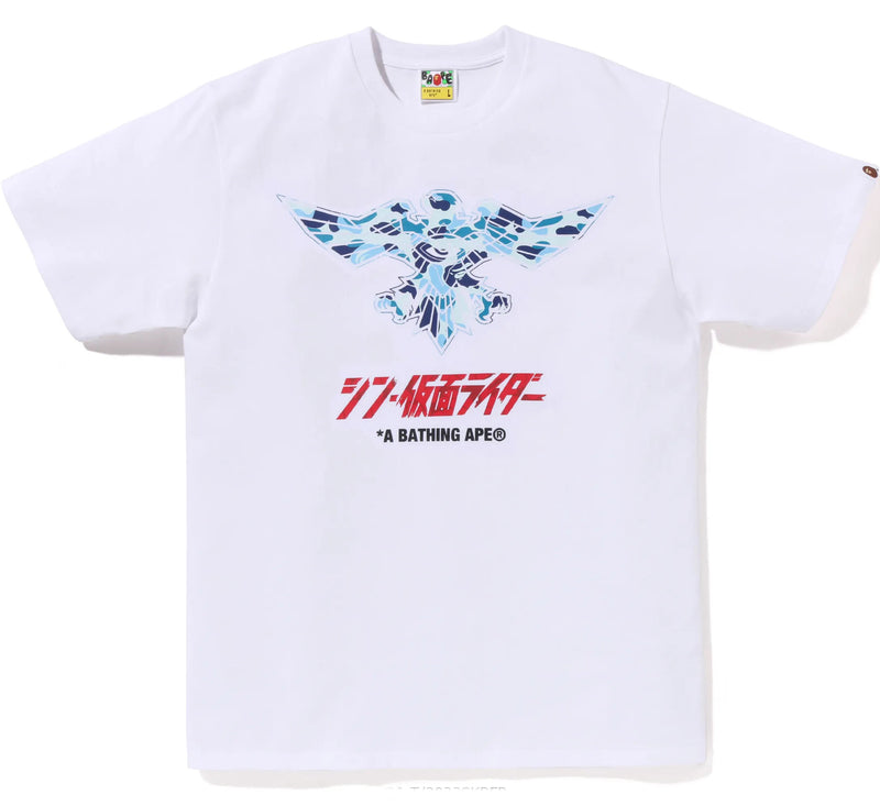 A BATHING APE BAPE x SHIN KAMEN RIDER SHOCKER EMBLEM TEE - happyjagabee store