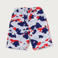 A BATHING APE BAPE KIDS STA STRIKE CAMO BEACH SHORTS