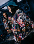 A BATHING APE Ladies' HYBRID CAMO MULTI LOGO BOXY CROPPED JACKET