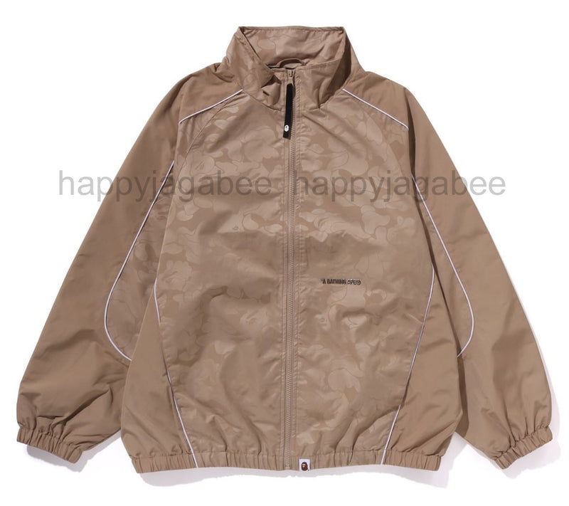 A BATHING APE TONAL SOLID CAMO METAL LOGO PIN TRACK JACKET