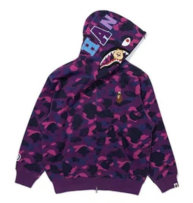 A BATHING APE BAPE x STRAYKIDS HAN QUOKKA SHARK FULL ZIP HOODIE