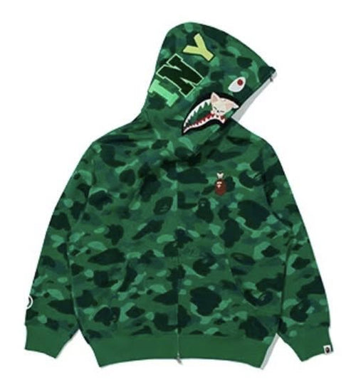 A BATHING APE BAPE x STRAYKIDS FOXI.NY SHARK FULL ZIP HOODIE