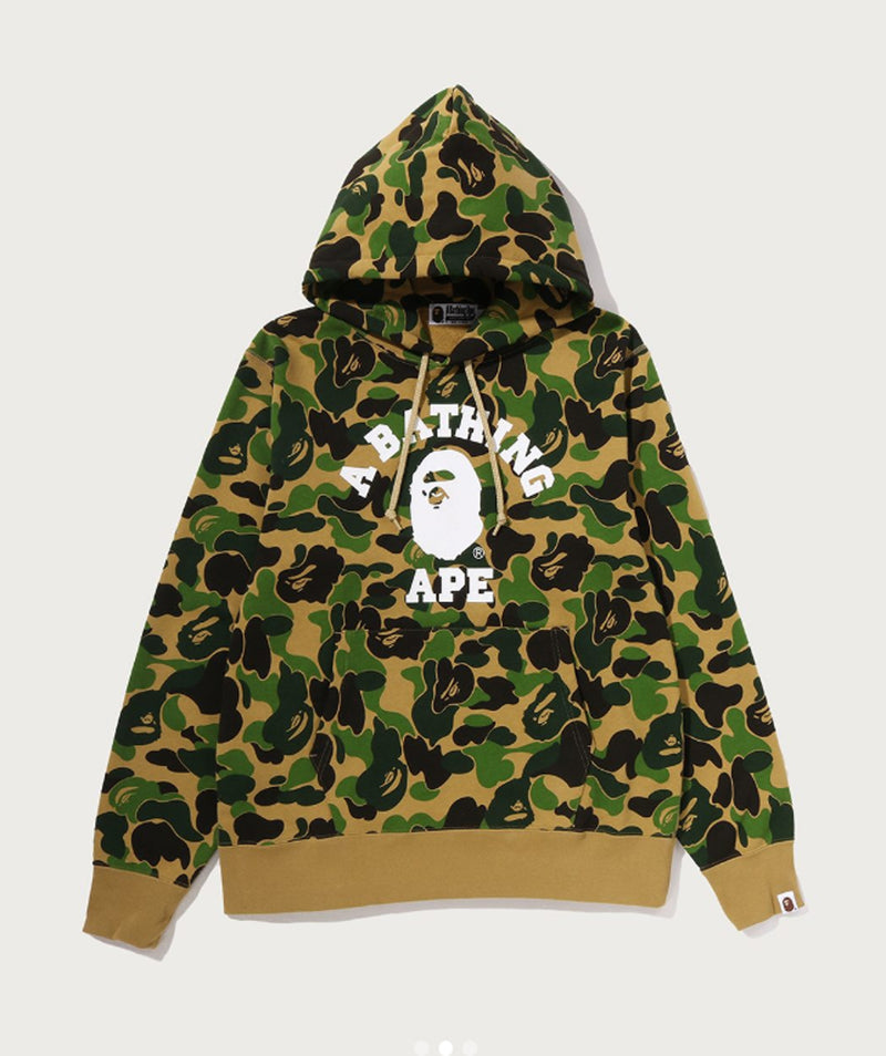 A BATHING APE ABC CAMO COLLEGE PULLOVER HOODIE