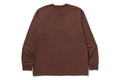 A BATHING APE GARMENT DYE COLLEGE RELAXED FIT L/S TEE
