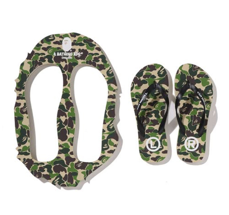 A BATHING APE ABC CAMO BEACH SANDALS