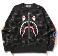 A BATHING APE COLOR CAMO SHARK CREWNECK SWEAT SHIRT - happyjagabee store