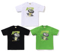 A BATHING APE APE HEAD UFO ON MOON TEE