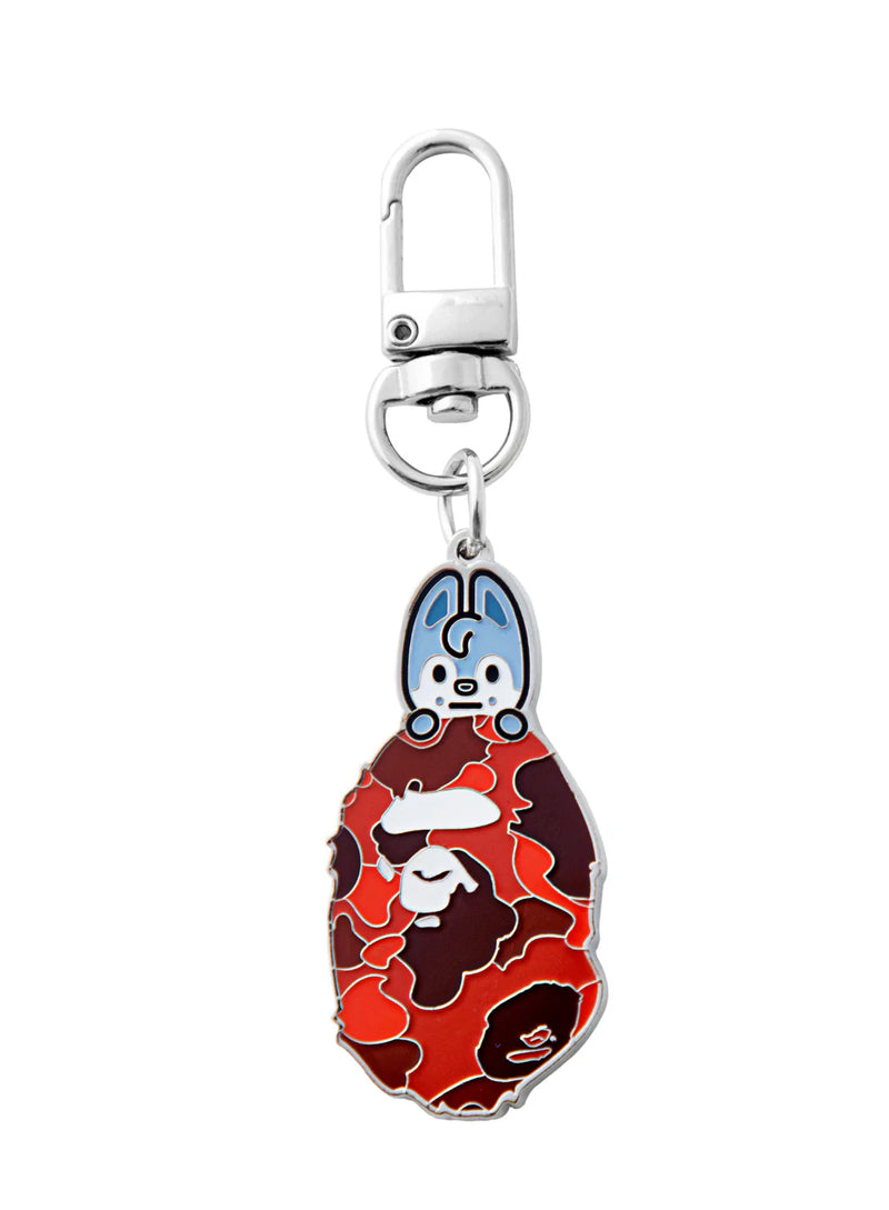 A BATHING APE BAPE x STRAYKIDS CAMO KEY RING