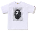 A BATHING APE STA HOUNDSTOOTH APE HEAD TEE