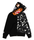 A BATHING APE Ladies' CITY CAMO TIGER SHARK FULL ZIP HOODIE