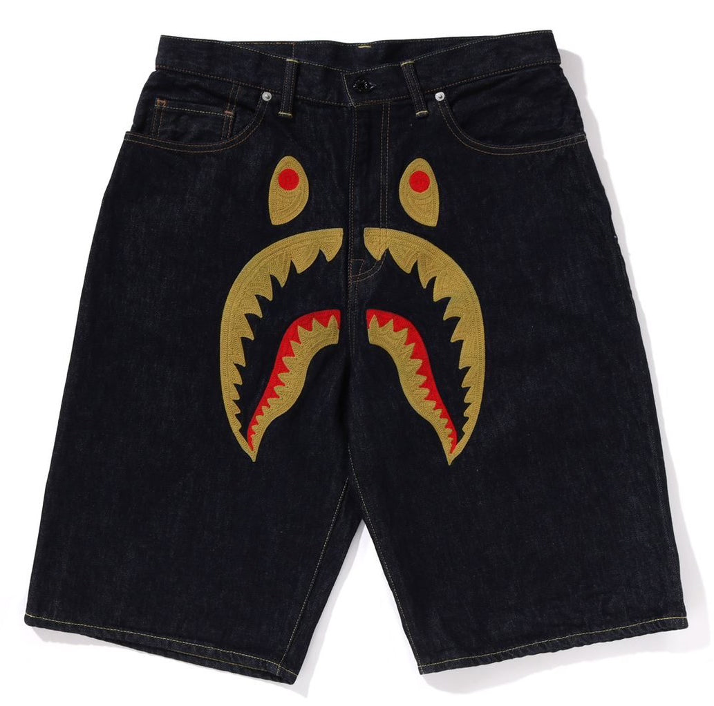 A BATHING APE シャークデザイン ショートパンツ Mサイズ A BATHING APE SHARK DENIM SHORTS – happyjagabee store