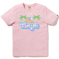 A BATHING APE Ladies' PALM TREE PATTERN MILO ON BAPE TEE