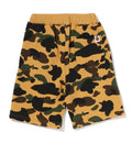A BATHING APE BAPE KIDS 1ST CAMO COLLEGE SWEAT SHORTS