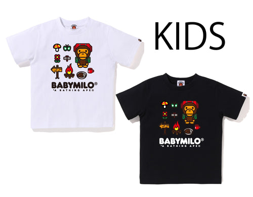 A BATHING APE BAPE KIDS BABY MILO CAMP TEE