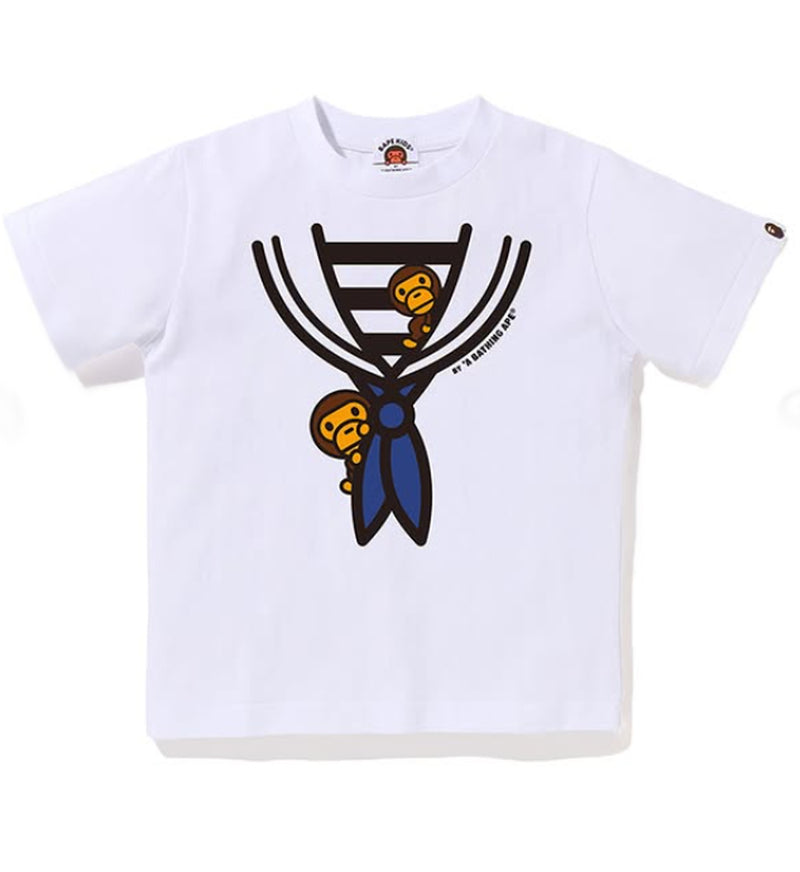 A BATHING APE BAPE KIDS MILO FAKE MARINE TEE