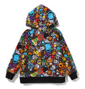 A BATHING APE BAPE KIDS BABY MILO PATTERN REVERSIBLE ZIP HOODIE - happyjagabee store
