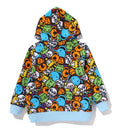 A BATHING APE BAPE KIDS BABY MILO PATTERN REVERSIBLE ZIP HOODIE - happyjagabee store