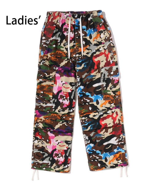 A BATHING APE Ladies' HYBRID CAMO BAPE STA CARGO PARACHUTE PANTS