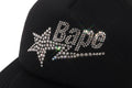 A BATHING APE Ladies' CRYSTAL STONE BAPE STA LOGO MESH CAP