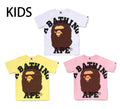 A BATHING APE BAPE KIDS FACE OVER COLLEGE TEE