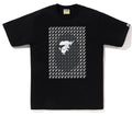 A BATHING APE STA HOUNDSTOOTH APE HEAD TEE