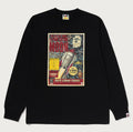 A BATHING APE BAPE LUNA TRAVEL POSTER L/S TEE