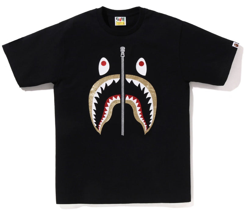 A BATHING APE GLITTER SHARK TEE