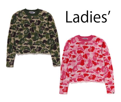 A BATHING APE Ladies' ABC CAMO SHAGGY SWEATER
