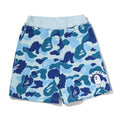 A BATHING APE BAPE KIDS ABC CAMO COLLEGE SWEAT SHORTS