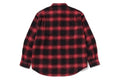 A BATHING APE A BATHING APE LOGO OMBRE CHECK FLANNEL L/S SHIRT