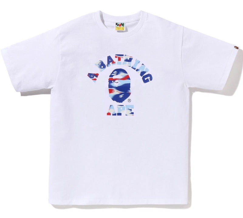 A BATHING APE SCREEN CAMO COLLEGE TEE - happyjagabee store