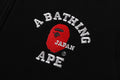A BATHING APE COLLEGE ONE POINT EMBROIDERY ZIP HOODIE