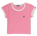 A BATHING APE Ladies' APE HEAD ONE POINT CROPPED TEE