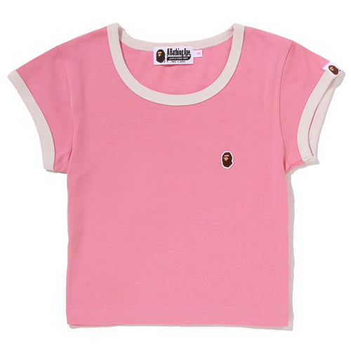 A BATHING APE Ladies' APE HEAD ONE POINT CROPPED TEE