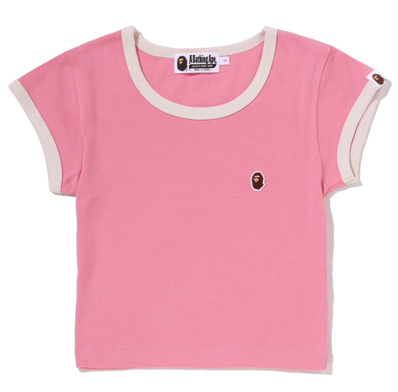 A BATHING APE Ladies' APE HEAD ONE POINT CROPPED TEE