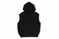 A BATHING APE HEAVY WASHED RHINESTONE SLEEVELESS RELAXED FIT ZIP HOODIE