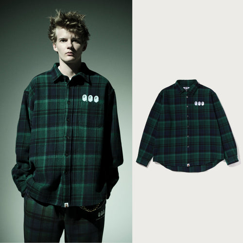A BATHING APE BAPE x COMME des GARCONS CDG OSAKA Limited BAPE CHECK SHIRT