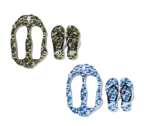 A BATHING APE ABC CAMO BEACH SANDALS