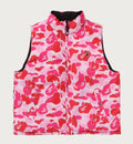 A BATHING APE ABC CAMO REVERSIBLE DOWN VEST