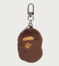 A BATHING APE APE HEAD FAUX FUR KEYCHAIN