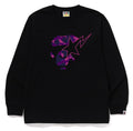 A BATHING APE COLOR CAMO APE FACE STA L/S TEE