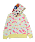 A BATHING APE Ladies' SCREEN CAMO SHARK FULL ZIP HOODIE