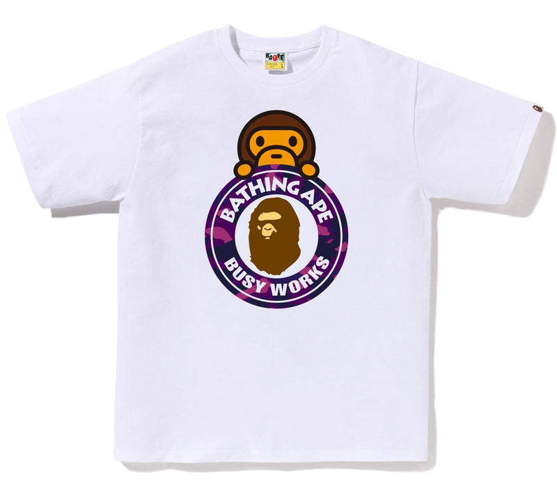 A BATHING APE COLOR CAMO MILO ON BUSY WORKS TEE