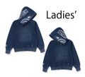 A BATHING APE Ladies' INDIGO SHARK FULL ZIP HOODIE